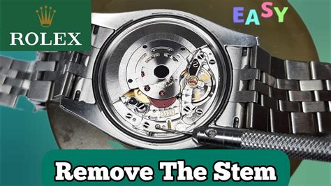 rolex watch stem removal